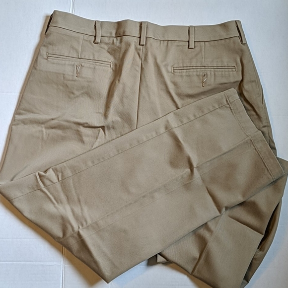 Sand Colored Cotton Trousers - Picture 2 of 3